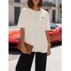 image:imageWomens Oversized T Shirts Graphic Tees Summer Short Sleeve Casual Loose Crewneck Basic Tunic Tops Trendy 2026Beige2
