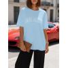 image:imageWomens Oversized T Shirts Graphic Tees Summer Short Sleeve Casual Loose Crewneck Basic Tunic Tops Trendy 2026Blue