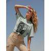 image:imageWomens Oversized T Shirts Graphic Tees Summer Short Sleeve Casual Loose Crewneck Basic Tunic Tops Trendy 2026Green
