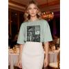 image:imageWomens Oversized T Shirts Graphic Tees Summer Short Sleeve Casual Loose Crewneck Basic Tunic Tops Trendy 2026Green