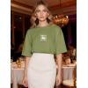 image:imageWomens Oversized T Shirts Graphic Tees Summer Short Sleeve Casual Loose Crewneck Basic Tunic Tops Trendy 2026Green1