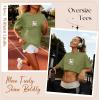 image:imageWomens Oversized T Shirts Graphic Tees Summer Short Sleeve Casual Loose Crewneck Basic Tunic Tops Trendy 2026Green1