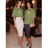 image:imageWomens Oversized T Shirts Graphic Tees Summer Short Sleeve Casual Loose Crewneck Basic Tunic Tops Trendy 2026Green1