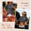image:imageWomens Oversized T Shirts Graphic Tees Summer Short Sleeve Casual Loose Crewneck Basic Tunic Tops Trendy 2026Grey1