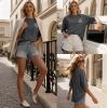 image:imageWomens Oversized T Shirts Graphic Tees Summer Short Sleeve Casual Loose Crewneck Basic Tunic Tops Trendy 2026Grey1