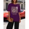 image:imageWomens Oversized T Shirts Graphic Tees Summer Short Sleeve Casual Loose Crewneck Basic Tunic Tops Trendy 2026Purple Flower 1