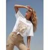 image:imageWomens Oversized T Shirts Graphic Tees Summer Short Sleeve Casual Loose Crewneck Basic Tunic Tops Trendy 2026White