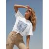 image:imageWomens Oversized T Shirts Graphic Tees Summer Short Sleeve Casual Loose Crewneck Basic Tunic Tops Trendy 2026White Flower
