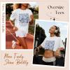 image:imageWomens Oversized T Shirts Graphic Tees Summer Short Sleeve Casual Loose Crewneck Basic Tunic Tops Trendy 2026White Flower