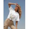 image:imageWomens Oversized T Shirts Graphic Tees Summer Short Sleeve Casual Loose Crewneck Basic Tunic Tops Trendy 2026White Flower1
