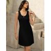 image:imageWomens Summer Dress 2026 Sleeveless Floral Boho Sundress Swimsuit Coverup Casual Loose Beach Vacation Tank DressesBlack