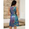 image:imageWomens Summer Dress 2026 Sleeveless Floral Boho Sundress Swimsuit Coverup Casual Loose Beach Vacation Tank DressesFloral 17