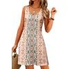 image:imageWomens Summer Dress 2026 Sleeveless Floral Boho Sundress Swimsuit Coverup Casual Loose Beach Vacation Tank DressesFloral 5
