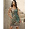 image:imageWomens Summer Dress 2026 Sleeveless Floral Boho Sundress Swimsuit Coverup Casual Loose Beach Vacation Tank DressesFloral Green 8