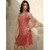image:imageWomens Summer Dress 2026 Sleeveless Floral Boho Sundress Swimsuit Coverup Casual Loose Beach Vacation Tank DressesFloral Red 19