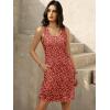 image:imageWomens Summer Dress 2026 Sleeveless Floral Boho Sundress Swimsuit Coverup Casual Loose Beach Vacation Tank DressesFloral Red 19