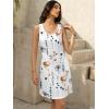 image:imageWomens Summer Dress 2026 Sleeveless Floral Boho Sundress Swimsuit Coverup Casual Loose Beach Vacation Tank DressesFloral White 1