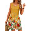 image:imageWomens Summer Dress 2026 Sleeveless Floral Boho Sundress Swimsuit Coverup Casual Loose Beach Vacation Tank DressesFloral Yellow 6