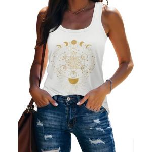 image:imageBeach Vacation Clothes for Women Sleeveless Graphic Tees Tank Tops 2026 Summer Casual Loose Fit Shirts CamisoleWhite 4