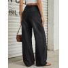 image:imageTrendy Queen Womens High Waisted Wide Leg Barrel Jeans Stretch Baggy Flare Denim PantsBlack