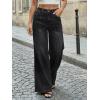 image:imageTrendy Queen Womens Wide Leg Jeans  High Waisted Baggy Pants Soft Comfort Cotton Denim with a Relaxed FitBlack