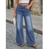 image:imageTrendy Queen Womens Wide Leg Jeans  High Waisted Baggy Pants Soft Comfort Cotton Denim with a Relaxed FitBlue