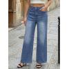 image:imageTrendy Queen Womens Wide Leg Jeans  High Waisted Baggy Pants Soft Comfort Cotton Denim with a Relaxed FitBlue