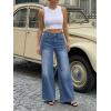 image:imageTrendy Queen Womens Wide Leg Jeans  High Waisted Baggy Pants Soft Comfort Cotton Denim with a Relaxed FitBlue