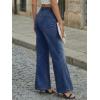 image:imageTrendy Queen Womens Wide Leg Jeans  High Waisted Baggy Pants Soft Comfort Cotton Denim with a Relaxed FitBluing