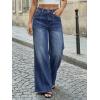 image:imageTrendy Queen Womens Wide Leg Jeans  High Waisted Baggy Pants Soft Comfort Cotton Denim with a Relaxed FitBluing