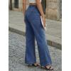 image:imageTrendy Queen Womens Wide Leg Jeans  High Waisted Baggy Pants Soft Comfort Cotton Denim with a Relaxed FitDark Blue