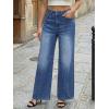 image:imageTrendy Queen Womens Wide Leg Jeans  High Waisted Baggy Pants Soft Comfort Cotton Denim with a Relaxed FitDark Blue