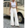 image:imageTrendy Queen Womens Wide Leg Jeans  High Waisted Baggy Pants Soft Comfort Cotton Denim with a Relaxed FitWhite