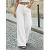 image:imageTrendy Queen Womens Wide Leg Jeans  High Waisted Baggy Pants Soft Comfort Cotton Denim with a Relaxed FitWhite