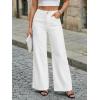 image:imageTrendy Queen Womens Wide Leg Jeans  High Waisted Baggy Pants Soft Comfort Cotton Denim with a Relaxed FitWhite
