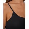 image:imageTrendy Queen Double Lined Adjustable Spaghetti Strap Tank Top for Women Cute Summer Basic Crop Top for Teen Workout Going OutBlack