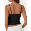 image:imageTrendy Queen Double Lined Adjustable Spaghetti Strap Tank Top for Women Cute Summer Basic Crop Top for Teen Workout Going OutBlack