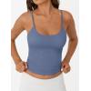 image:imageTrendy Queen Double Lined Adjustable Spaghetti Strap Tank Top for Women Cute Summer Basic Crop Top for Teen Workout Going OutBlue