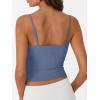 image:imageTrendy Queen Double Lined Adjustable Spaghetti Strap Tank Top for Women Cute Summer Basic Crop Top for Teen Workout Going OutBlue