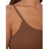 image:imageTrendy Queen Double Lined Adjustable Spaghetti Strap Tank Top for Women Cute Summer Basic Crop Top for Teen Workout Going OutBrown