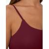 image:imageTrendy Queen Double Lined Adjustable Spaghetti Strap Tank Top for Women Cute Summer Basic Crop Top for Teen Workout Going OutBurgundy