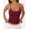 image:imageTrendy Queen Double Lined Adjustable Spaghetti Strap Tank Top for Women Cute Summer Basic Crop Top for Teen Workout Going OutBurgundy