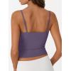 image:imageTrendy Queen Double Lined Adjustable Spaghetti Strap Tank Top for Women Cute Summer Basic Crop Top for Teen Workout Going OutGraypurple