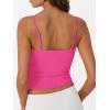 image:imageTrendy Queen Double Lined Adjustable Spaghetti Strap Tank Top for Women Cute Summer Basic Crop Top for Teen Workout Going OutHotpink