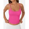image:imageTrendy Queen Double Lined Adjustable Spaghetti Strap Tank Top for Women Cute Summer Basic Crop Top for Teen Workout Going OutHotpink