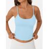 image:imageTrendy Queen Double Lined Adjustable Spaghetti Strap Tank Top for Women Cute Summer Basic Crop Top for Teen Workout Going OutLightblue