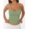 image:imageTrendy Queen Double Lined Adjustable Spaghetti Strap Tank Top for Women Cute Summer Basic Crop Top for Teen Workout Going OutLightgreen