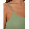 image:imageTrendy Queen Double Lined Adjustable Spaghetti Strap Tank Top for Women Cute Summer Basic Crop Top for Teen Workout Going OutLightgreen