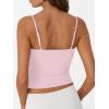 image:imageTrendy Queen Double Lined Adjustable Spaghetti Strap Tank Top for Women Cute Summer Basic Crop Top for Teen Workout Going OutLightpink