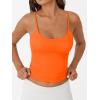 image:imageTrendy Queen Double Lined Adjustable Spaghetti Strap Tank Top for Women Cute Summer Basic Crop Top for Teen Workout Going OutOrange